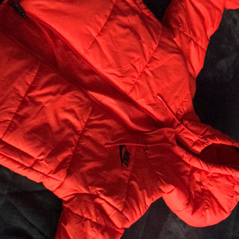 Orange Nike puffer Jacket